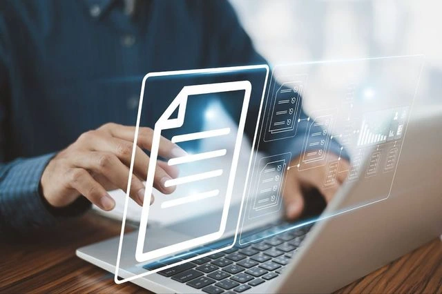 Medical billing specialist performing charge entry and claim submission services through a secure digital healthcare billing platform