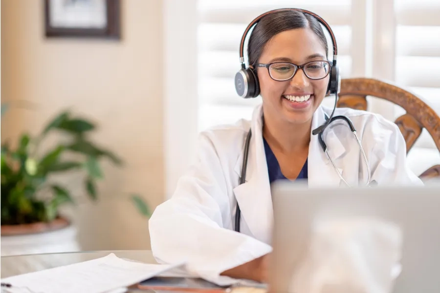 Professional virtual medical assistant providing remote healthcare support